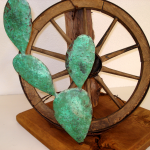 Copper Cactus and Wagon Wheel