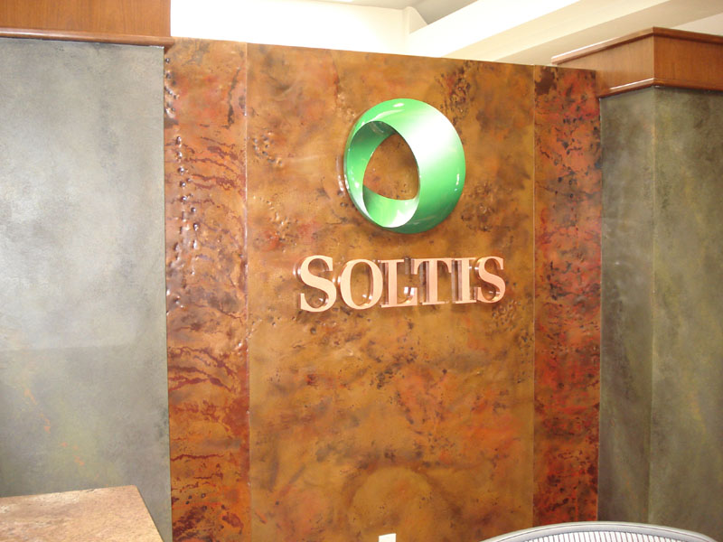 Local Business Copper Accent Wall