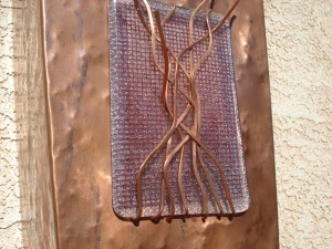 Fused Glass with Copper Screen  