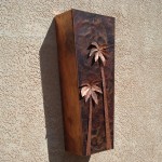 Copper Palm Trees Light Sconce