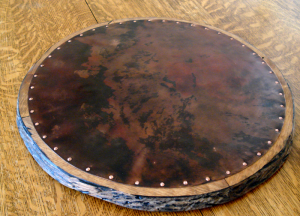 Copper and Wood Lazy Susan