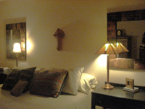 Copper mirrors Bedside