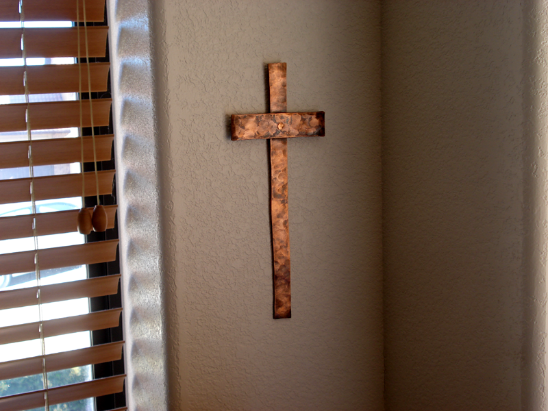 Hand Hammered Copper Cross