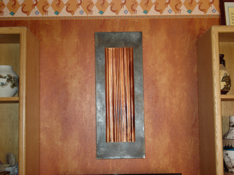 Corrugated Copper Wall Art
