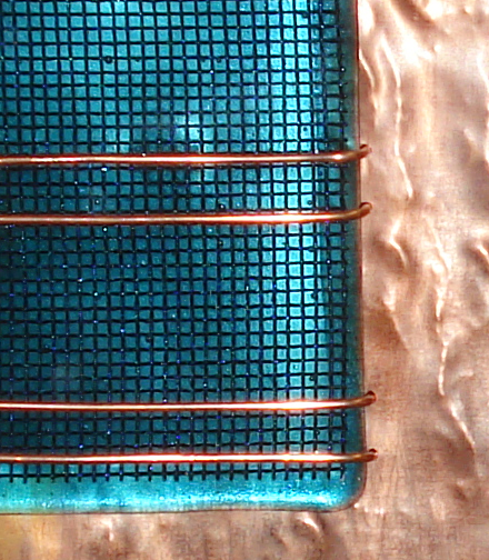 Copper and Glass Light Sconce