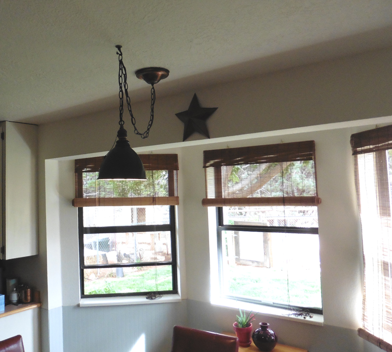 Vintage Green Enamel Pendant Light by Mike Dumas Copper Designs