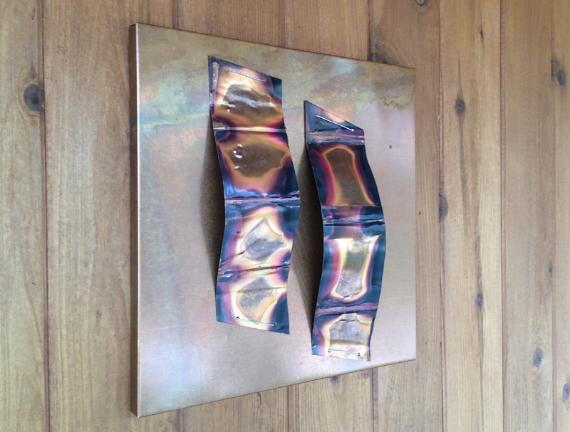Copper Art // 3D wall sculpture // Heat patinated Python motif by Mike Dumas Copper Designs