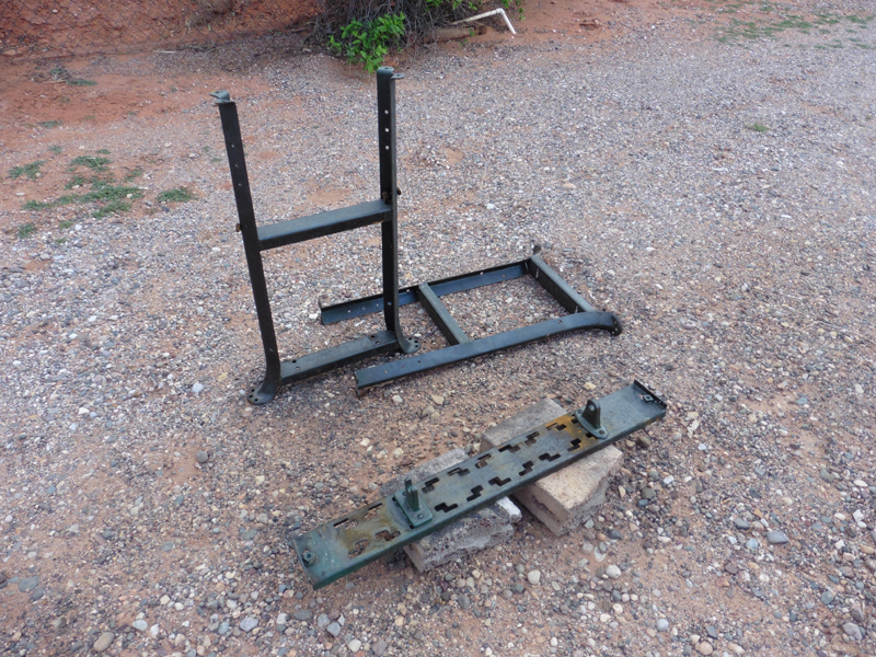 Antique table // repurposed furniture // industrial style at Mike Dumas Copper Designs