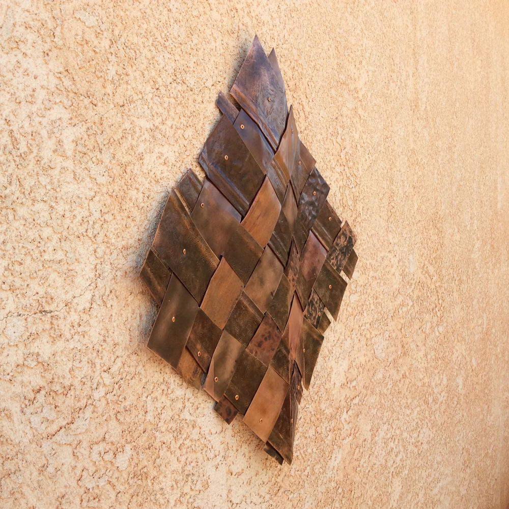 Abstract style // copper weave // wall art by Mike Dumas Copper Designs.